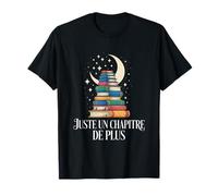 Juste Un Chapitre De Plus - Escalier de Livres vers la Lune T-Shirt