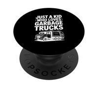 Juste Un Enfant Qui Aime Les camions à ordures et s'amuser PopSockets PopGrip Adhésif