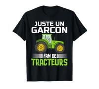 Juste un garçon fan de tracteurs cadeau agricole fermier fun T-Shirt