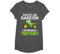 Juste Un garçon Fan de tracteurs Cadeau agricole Fermier Fun T-Shirt, Fille, Asphalte, L