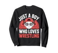 Juste Un garçon Qui Aime la Lutte et Le Divertissement pour Enfants Sweatshirt