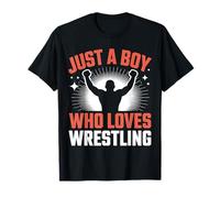 Juste Un garçon Qui Aime la Lutte Fan Sport Wrestler T-Shirt
