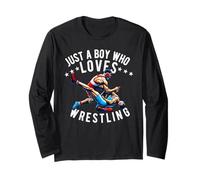 Juste Un garçon Qui Aime la Lutte, Funny Wrestler Kid Boy Manche Longue