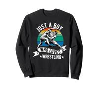 Juste Un garçon Qui Aime la Lutte, Funny Wrestler Kid Boy Sweatshirt