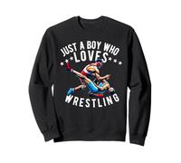 Juste Un garçon Qui Aime la Lutte, Funny Wrestler Kid Boy Sweatshirt