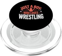 Juste Un garçon Qui Aime la Lutte, garçons et Enfants, Wrestler Boy PopSockets PopGrip pour MagSafe