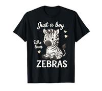 Juste Un garçon Qui Aime Le Mignon Petit Poulain des zèbres T-Shirt