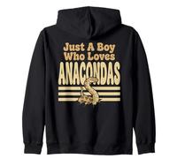 Juste Un garçon Qui Aime Le Serpent rétro d'Anacondas Sweat à Capuche