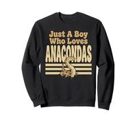 Juste Un garçon Qui Aime Le Serpent rétro d'Anacondas Sweatshirt