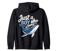 Juste Un garçon Qui Aime Les Baleines à Bosse pour Observer Les Baleines en mer Sweat à Capuche