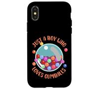 juste un garçon qui aime les boules de gomme Design pour les amoureux des boules de gomme Coque pour iPhone X/XS