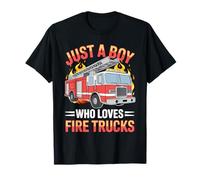 Juste Un garçon Qui Aime Les camions de Pompiers, Un Enfant Pompier T-Shirt