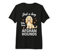Juste Un garçon Qui Aime Les Chiens afghans T-Shirt Haut de Gamme