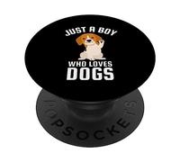 Juste Un garçon Qui Aime Les Chiens PopSockets PopGrip Adhésif