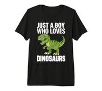 Juste Un garçon Qui Aime Les Enfants des Dinosaures T-Shirt Haut de Gamme