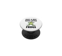 Juste Un garçon Qui Aime Les Grenouilles PopSockets PopGrip Adhésif