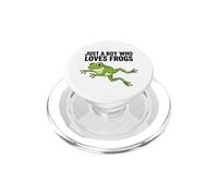 Juste Un garçon Qui Aime Les Grenouilles PopSockets PopGrip pour MagSafe