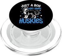 Juste Un garçon Qui Aime Les Huskies Amant drôle de Chien PopSockets PopGrip pour MagSafe