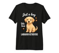Juste Un garçon Qui Aime Les Labrador Retrievers T-Shirt Haut de Gamme