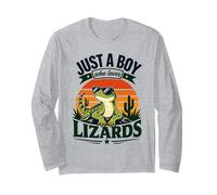 Juste Un garçon Qui Aime Les lézards Amoureux des Reptiles Manche Longue