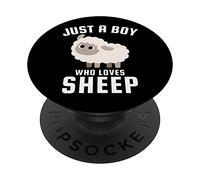 Juste Un garçon Qui Aime Les Moutons PopSockets PopGrip Adhésif