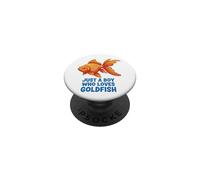 Juste Un garçon Qui Aime Les Poissons Rouges PopSockets PopGrip Adhésif