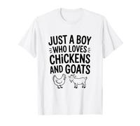 Juste Un garçon Qui Aime Les Poulets et Les chèvres T-Shirt