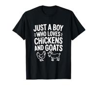 Juste Un garçon Qui Aime Les Poulets et Les chèvres T-Shirt