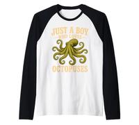 Juste Un garçon Qui Aime Les poulpes et Les poulpes Manche Raglan