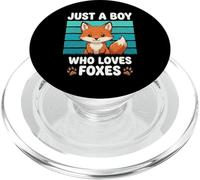 Juste Un garçon Qui Aime Les Renards Funny Fox Lover Kids PopSockets PopGrip pour MagSafe