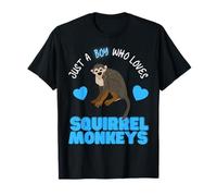 Juste Un garçon Qui Aime Les singes écureuils garçons Singe écureuil T-Shirt