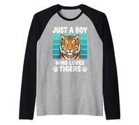 Juste Un garçon Qui Aime Les Tigres Amant drôle de Tigre Manche Raglan
