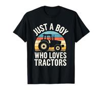 Juste Un garçon Qui Aime Les tracteurs, la Vie de Fermier, l'agriculture pour Enfants T-Shirt