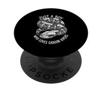 Juste Un garçon Qui Aime Les vipères et Les Reptiles du Gabon PopSockets PopGrip Adhésif