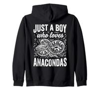 Juste Un garçon Qui Aime l'herpétologie des Serpents Anacondas Sweat à Capuche