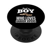 Juste Un garçon Qui Aime l'herpétologie des vipères du Gabon PopSockets PopGrip Adhésif
