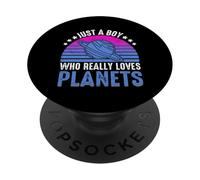 Juste Un garçon Qui Aime Vraiment Les planètes PopSockets PopGrip Adhésif