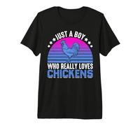 Juste Un garçon Qui Aime Vraiment Les Poulets T-Shirt Haut de Gamme