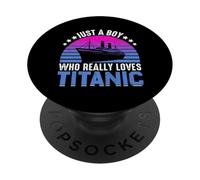 Juste Un garçon Qui Aime Vraiment Titanic PopSockets PopGrip Adhésif