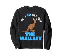 Juste Un garçon Qui Aime Wallabys Cute Boys Fun Love Wallaby Sweatshirt