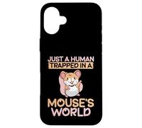 Juste un humain piégé dans une souris du monde d'une souris Coque pour iPhone 16 Plus