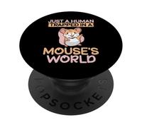 Juste un humain piégé dans une souris du monde d'une souris PopSockets PopGrip Adhésif