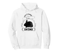 Juste Un Humain Qui Aime Les Lapins en Satin Style rétro Sweat à Capuche