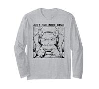 Juste Un Jeu de Plus Funny Gamer Cat Manche Longue