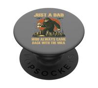 Juste Un Papa Qui revenait Toujours avec du Lait Funny Papa Bigfoot PopSockets PopGrip Adhésif