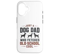 Juste Un père de Chien Qui va Chercher Un Amoureux de la Vieille école et du rétro des années 80 Coque pour iPhone 16