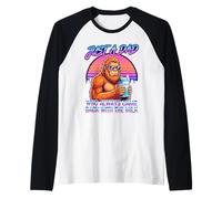 Juste Un père Qui revenait Toujours avec Le Lait pour la fête des pères Manche Raglan