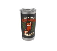 juste un petit panda roux plein d'énergie Gobelet isotherme en acier inoxydable double paroi