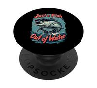 Juste Un Poisson Hors de l'eau Pêche en mer PopSockets PopGrip Adhésif