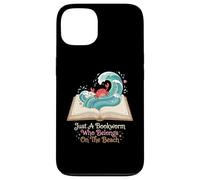 Juste Un Rat de bibliothèque Qui a sa Place sur la Plage Coque pour iPhone 13